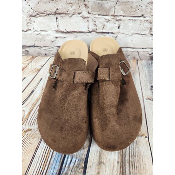 Women's Clog Flats Size 8 39 NEW Brown Tiktok Shoe - Picture 2 of 5